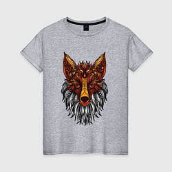 Женская футболка Лиса в стиле Мандала Mandala Fox