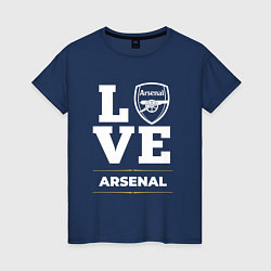 Футболка хлопковая женская Arsenal Love Classic, цвет: тёмно-синий