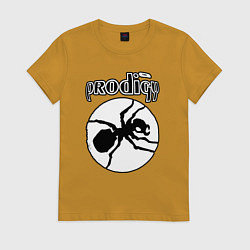 Футболка хлопковая женская The prodigy ant, цвет: горчичный