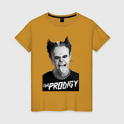 Футболка хлопковая женская The Prodigy - firestarter, цвет: горчичный