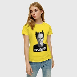 Футболка хлопковая женская The Prodigy - firestarter, цвет: желтый — фото 2