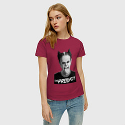 Футболка хлопковая женская The Prodigy - firestarter, цвет: маджента — фото 2