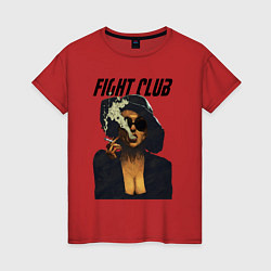 Футболка хлопковая женская Fight Club - Marla Singer, цвет: красный