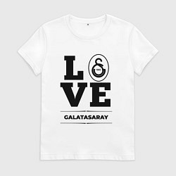 Футболка хлопковая женская Galatasaray Love Классика, цвет: белый