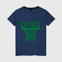 Футболка хлопковая женская Celtics Dunk, цвет: тёмно-синий