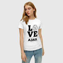 Футболка хлопковая женская Ajax Love Классика, цвет: белый — фото 2