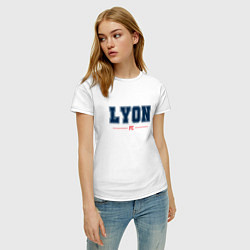 Футболка хлопковая женская Lyon FC Classic, цвет: белый — фото 2