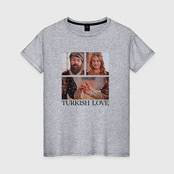 Футболка хлопковая женская Turkish Love Muhtesem Yuzyil, цвет: меланж
