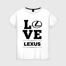 Футболка хлопковая женская Lexus Love Classic, цвет: белый