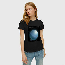 Футболка хлопковая женская Unknown Giant Неизвестный Гигант Space collections, цвет: черный — фото 2