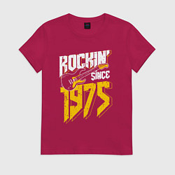 Футболка хлопковая женская Рок с 1975 года, цвет: маджента