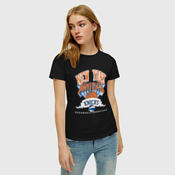 Футболка хлопковая женская NEW YORK KNIKS NBA, цвет: черный — фото 2