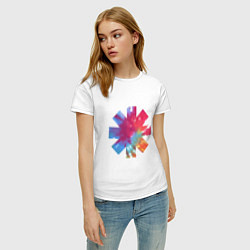Футболка хлопковая женская RHCP Color, цвет: белый — фото 2