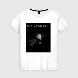 Футболка хлопковая женская The Moon Fall Space collections, цвет: белый