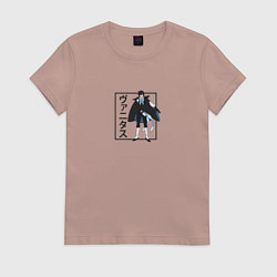 Футболка хлопковая женская Ванитас арт, цвет: пыльно-розовый