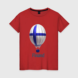 Женская футболка 3d aerostat Finland flag