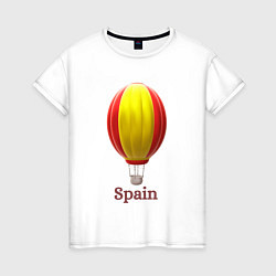 Женская футболка 3d aerostat Spanish flag