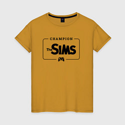 Женская футболка The Sims Gaming Champion: рамка с лого и джойстико