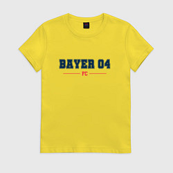 Футболка хлопковая женская Bayer 04 FC Classic, цвет: желтый