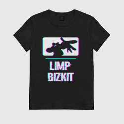 Футболка хлопковая женская Limp Bizkit Glitch Rock, цвет: черный