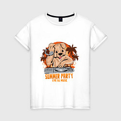 Женская футболка SUMMER PARTY LIVE DJ MUSIC