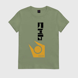 Футболка хлопковая женская Half life - city17, цвет: авокадо