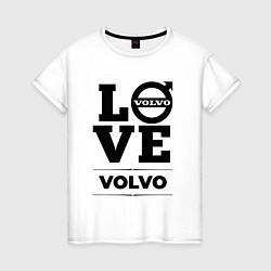 Футболка хлопковая женская Volvo Love Classic, цвет: белый