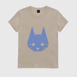 Футболка хлопковая женская Stray Blue, цвет: миндальный