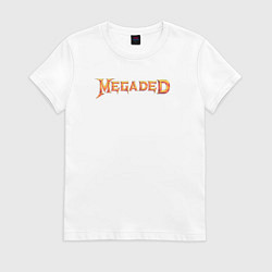 Футболка хлопковая женская MEGADED, цвет: белый