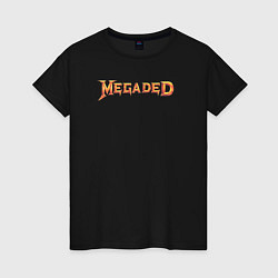 Футболка хлопковая женская MEGADED, цвет: черный