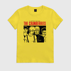 Футболка хлопковая женская Sus 50 mejores canciones - The Cranberries, цвет: желтый