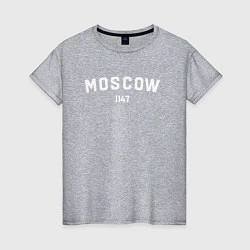 Футболка хлопковая женская MOSCOW 1147, цвет: меланж