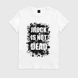Футболка хлопковая женская JRock is not dead, цвет: белый