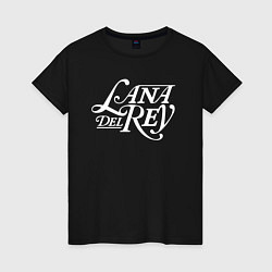 Футболка хлопковая женская Lana del ray - лого, цвет: черный