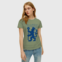 Футболка хлопковая женская FC Chelsea Lion, цвет: авокадо — фото 2
