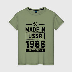 Футболка хлопковая женская Made in USSR 1966 limited edition, цвет: авокадо