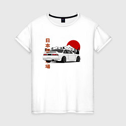 Футболка хлопковая женская Nissan Silvia S14 Sr20 Japan Car, цвет: белый