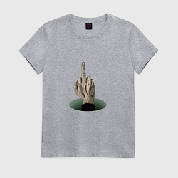 Футболка хлопковая женская Мой внутренний голос, цвет: меланж