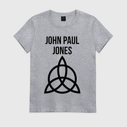 Футболка хлопковая женская John Paul Jones - Led Zeppelin - legend, цвет: меланж