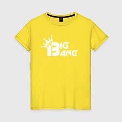 Футболка хлопковая женская Bigbang logo, цвет: желтый