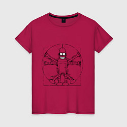 Женская футболка Vitruvian Bender