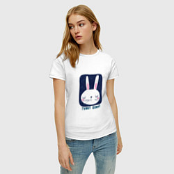 Футболка хлопковая женская Funny - Bunny, цвет: белый — фото 2