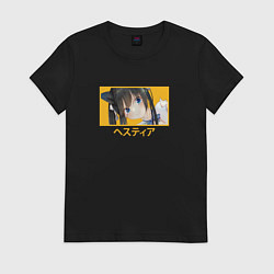 Футболка хлопковая женская Sweet Hestia, цвет: черный