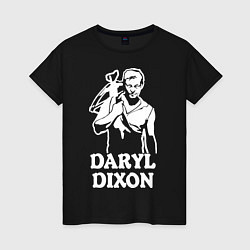 Футболка хлопковая женская Daryl Dixon, цвет: черный