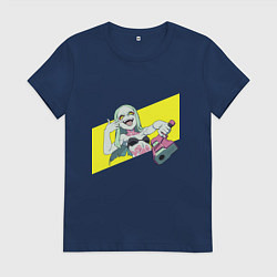 Футболка хлопковая женская Ребекка, цвет: тёмно-синий