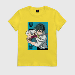 Футболка хлопковая женская Маг Юта, цвет: желтый