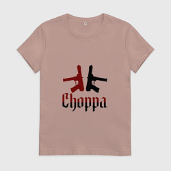 Футболка хлопковая женская Чоппа, цвет: пыльно-розовый