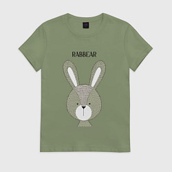 Футболка хлопковая женская Rabbit-bear, цвет: авокадо