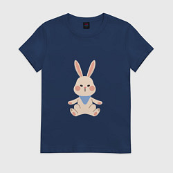 Футболка хлопковая женская Good bunny, цвет: тёмно-синий