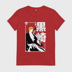 Футболка хлопковая женская Тысячилетняя война - Ичиго - Блич, цвет: красный
